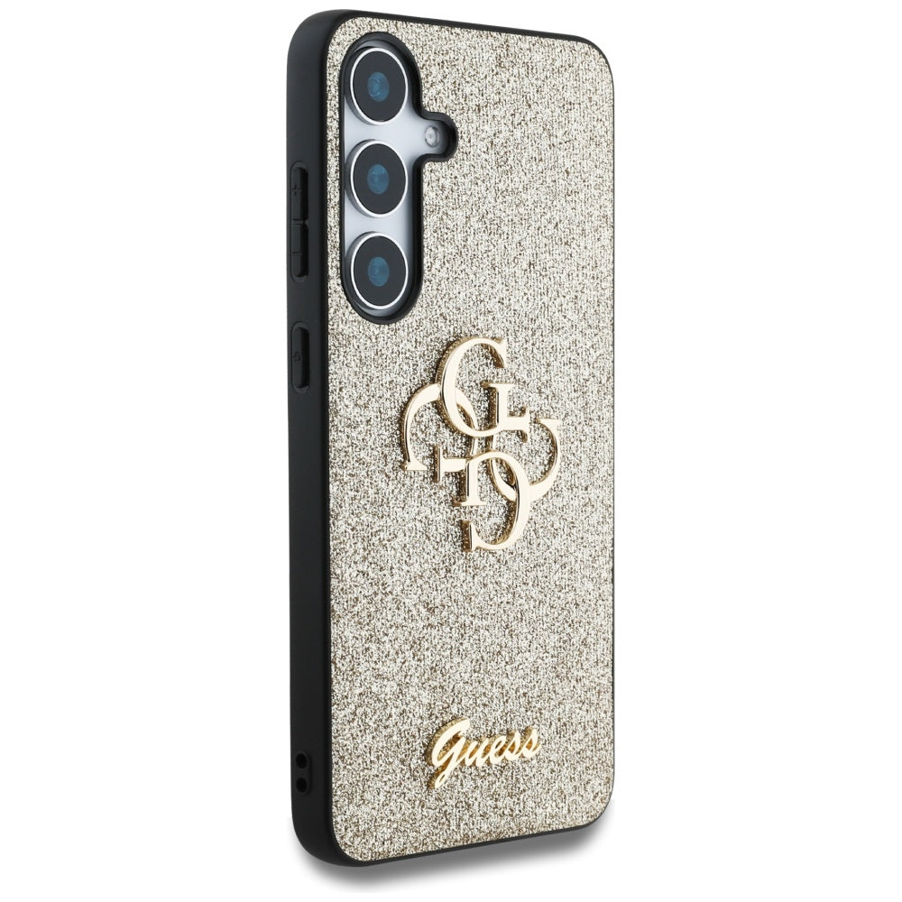 Hülle für Samsung Galaxy S25 S931, Guess, Glitter Big 4G Script, Gold