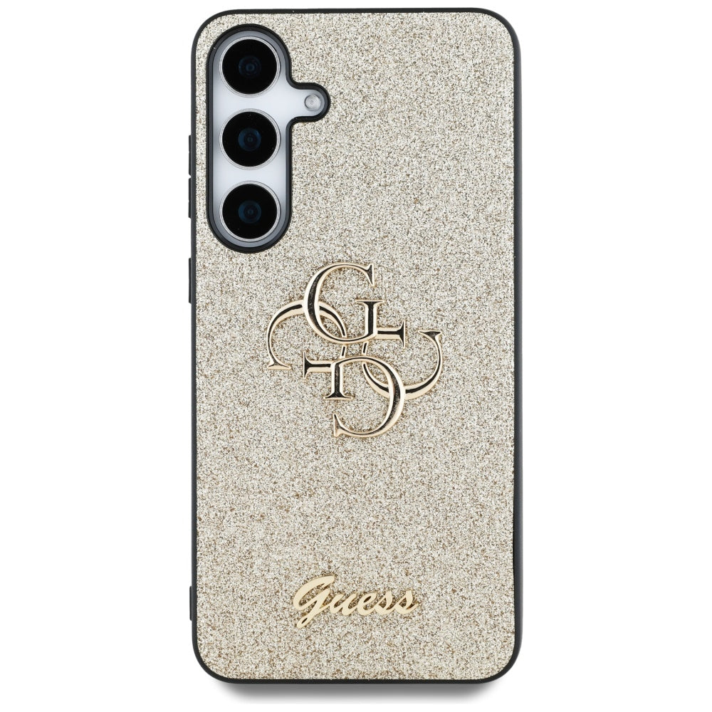 Hülle für Samsung Galaxy S25 S931, Guess, Glitter Big 4G Script, Gold