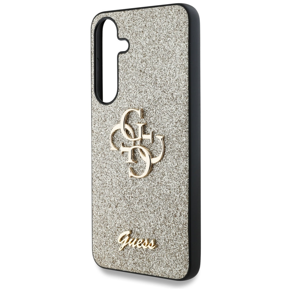 Hülle für Samsung Galaxy S25 S931, Guess, Glitter Big 4G Script, Gold