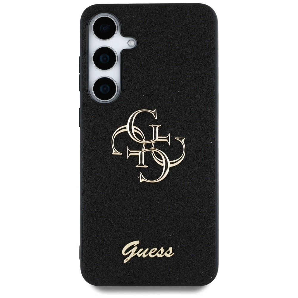 Hülle für Samsung Galaxy S25 S931, Guess, Glitter Big 4G Script, Schwarz