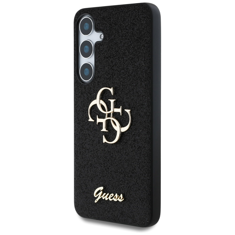 Hülle für Samsung Galaxy S25 S931, Guess, Glitter Big 4G Script, Schwarz
