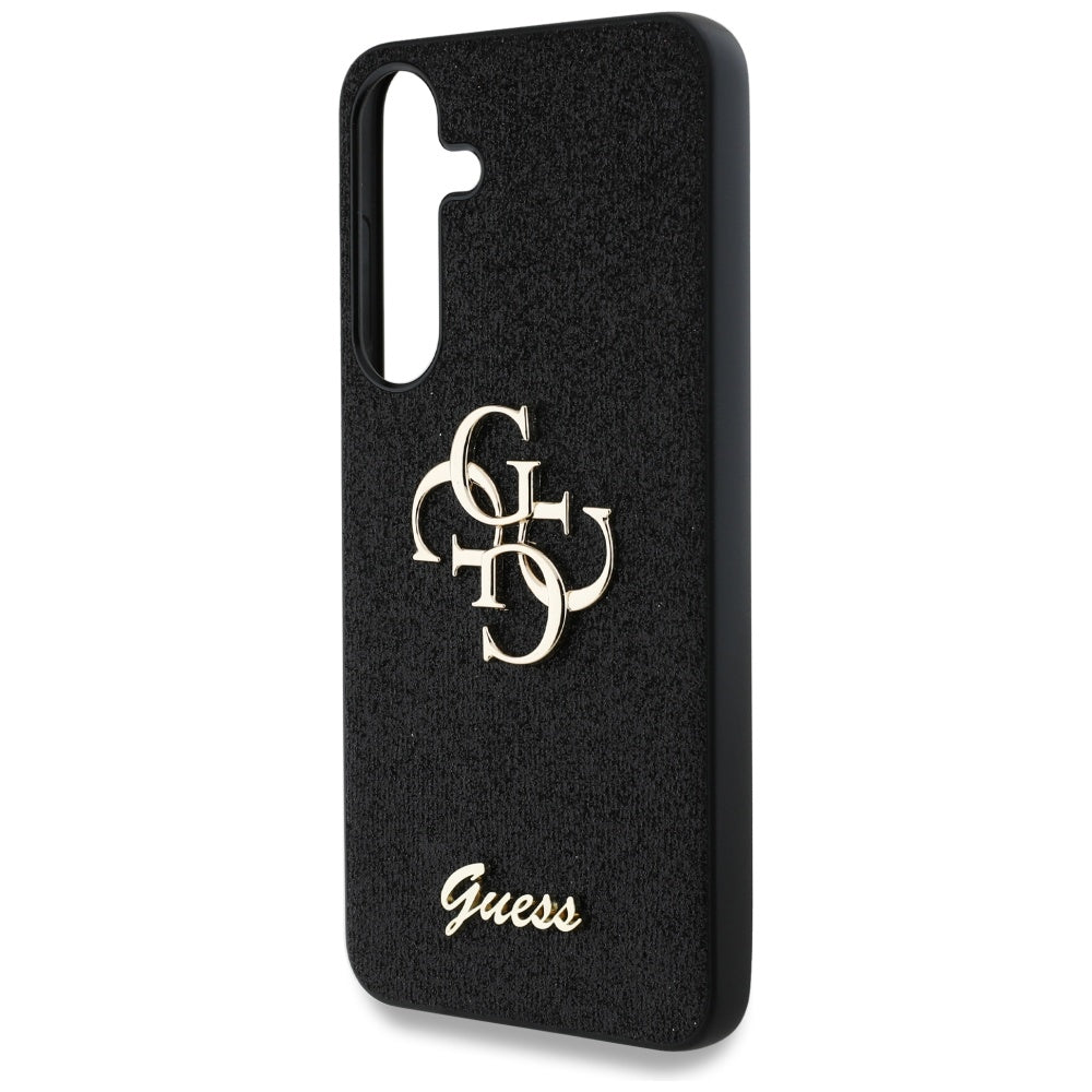 Hülle für Samsung Galaxy S25 S931, Guess, Glitter Big 4G Script, Schwarz