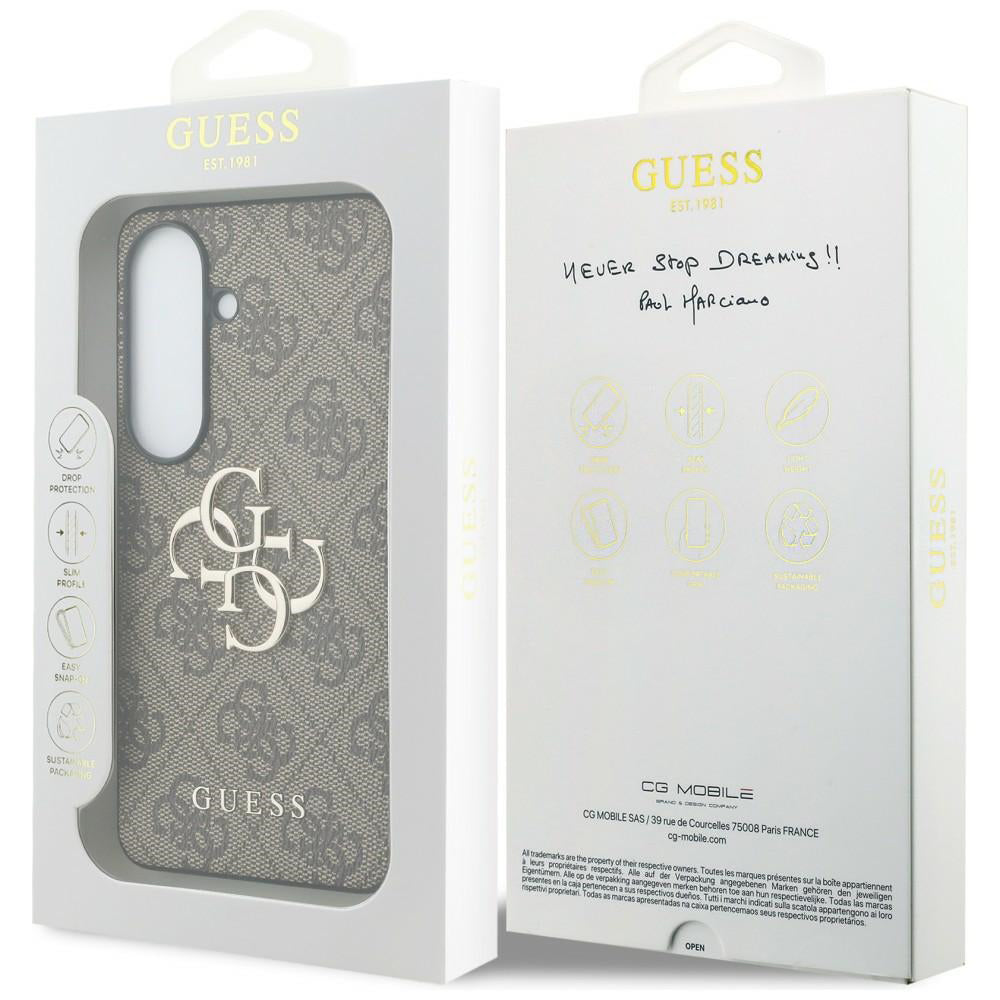 Hülle für Samsung Galaxy S26 Plus S947, Guess, 4G Big Logo, Braun