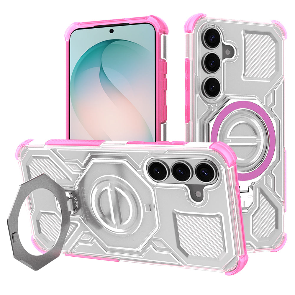 Hülle für Samsung Galaxy S26 Plus, Techsuit, Carbon Shield Pro, Rosa