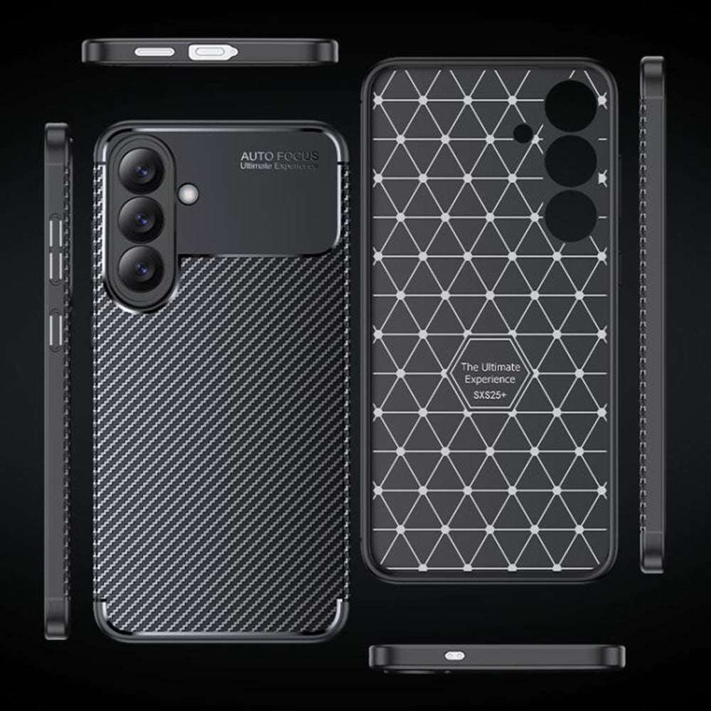 Hülle für Samsung Galaxy S26 Plus S947, Techsuit, CarbonFiber, Schwarz