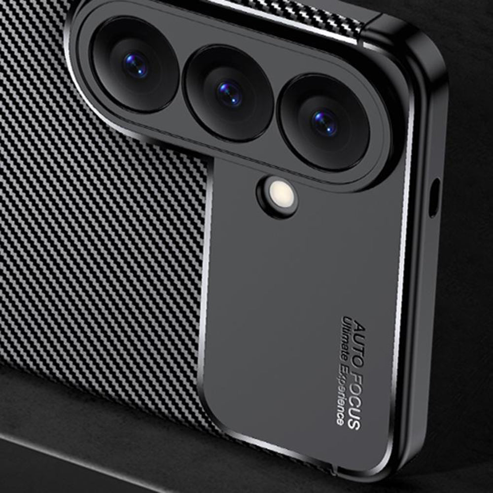 Hülle für Samsung Galaxy S26 Plus S947, Techsuit, CarbonFiber, Schwarz