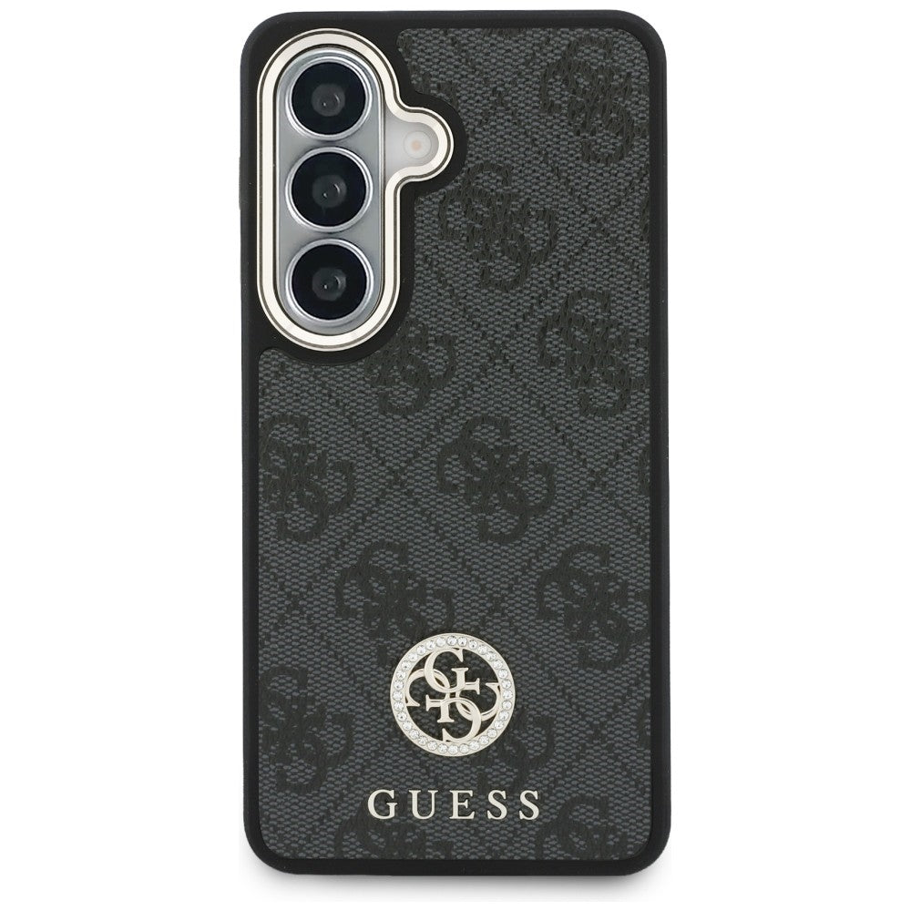 Hülle für Samsung Galaxy S26 S942, GUESS, 4G Big Rhinestone Triangle Strap, Schwarz