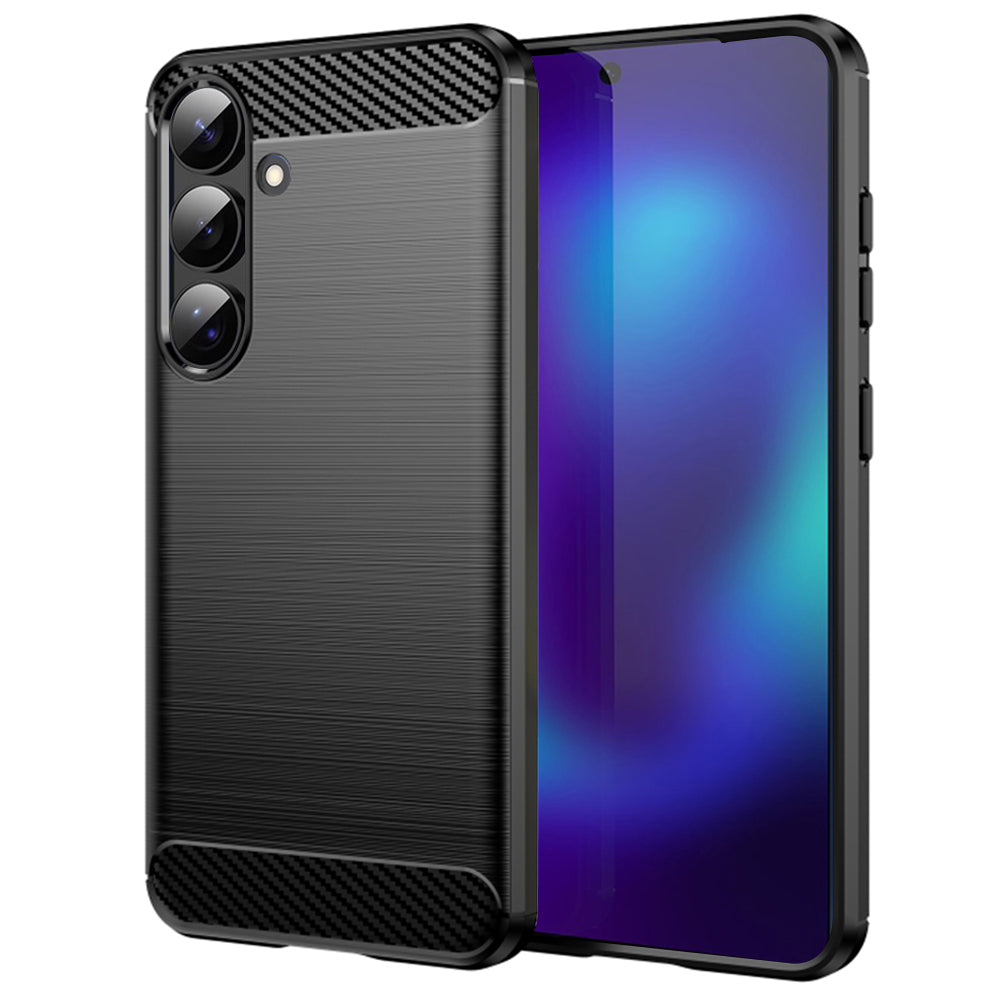 Hülle für Samsung Galaxy S26 S942, Techsuit, Carbon, Schwarz