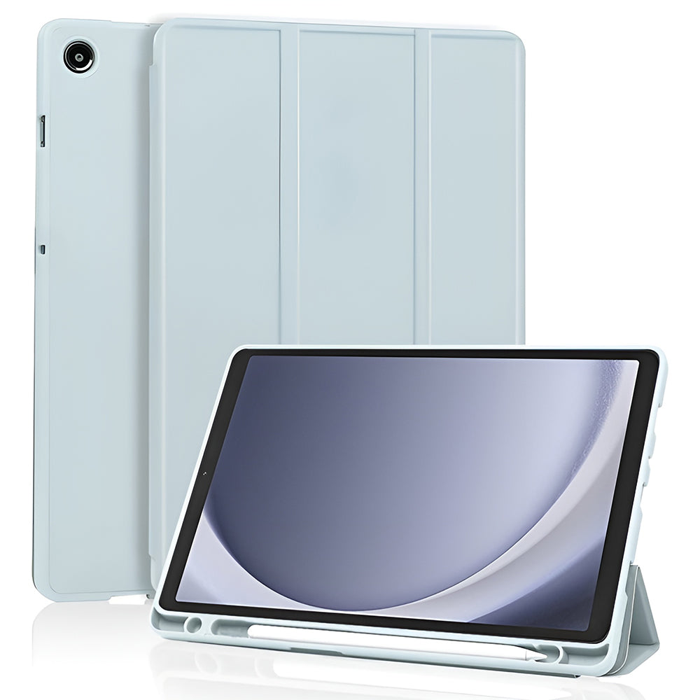 Hülle für Samsung Galaxy Tab A11 / Tab A9, Techsuit, Flex Trifold Neues Modell, Blau