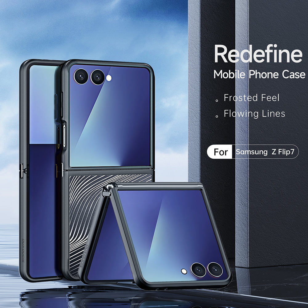 Hülle für Samsung Galaxy Z Flip7 F766, DUX DUCIS, Aimo, Schwarz