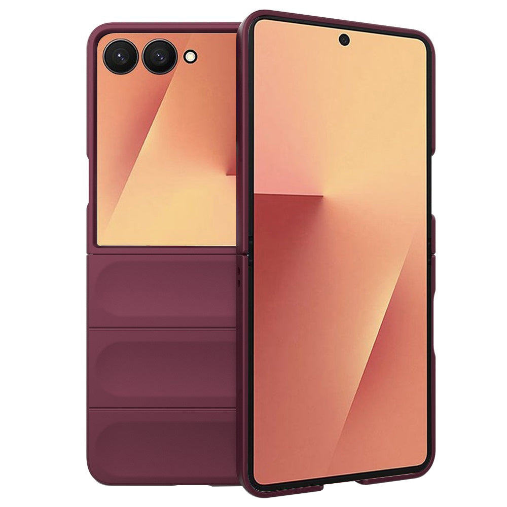 Hülle für Samsung Galaxy Z Flip7 F766, Techsuit, Magic Shield, Weinrot