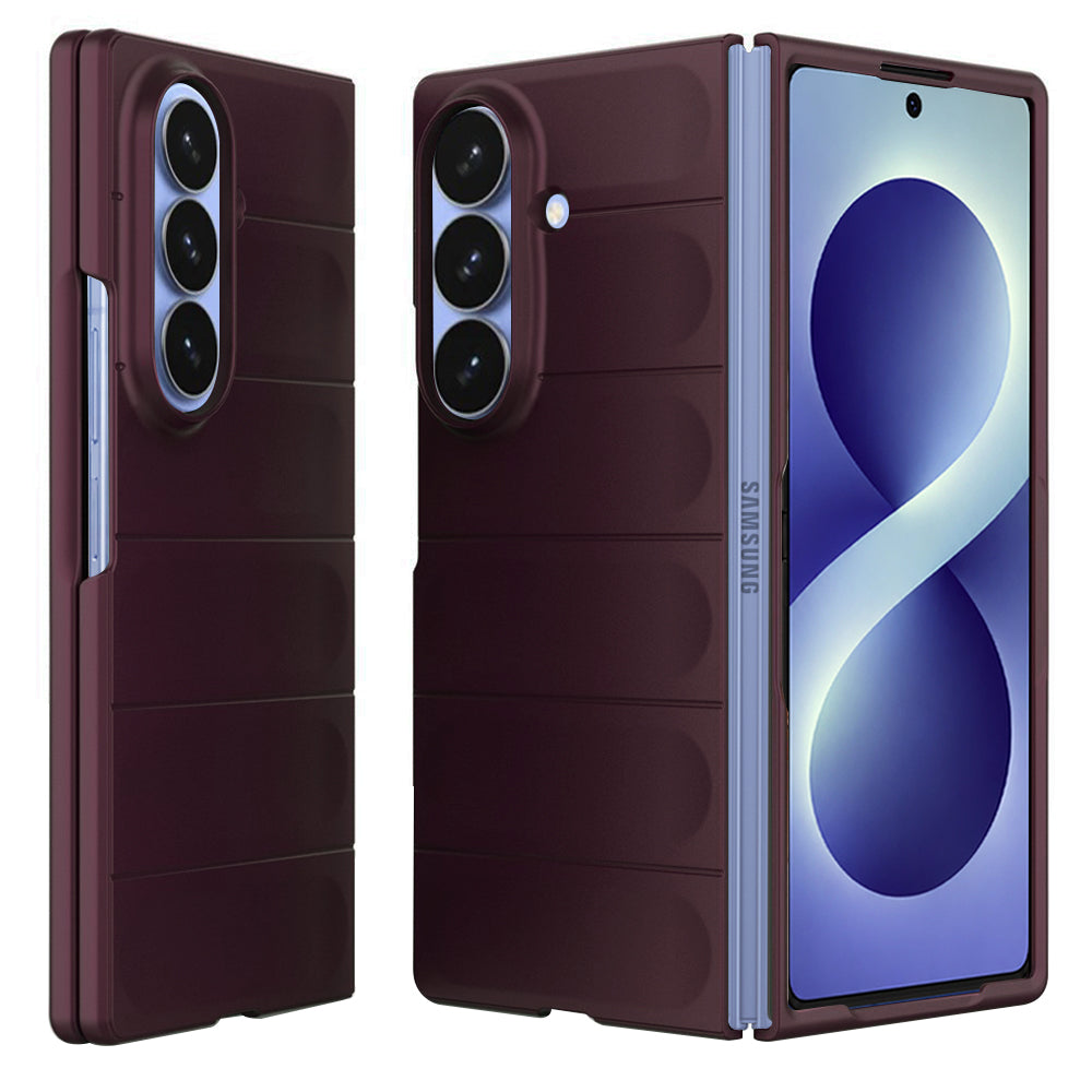 Hülle für Samsung Galaxy Z Fold8 Ultra F976, Techsuit, Magic Shield, Weinrot