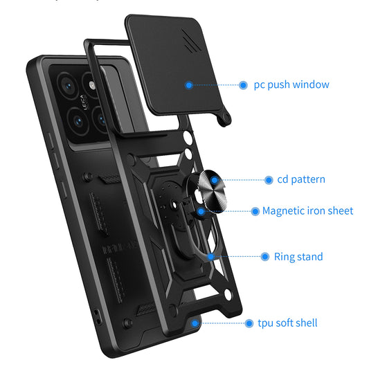 Hülle für Xiaomi 14T, Techsuit, CamShield, Grün