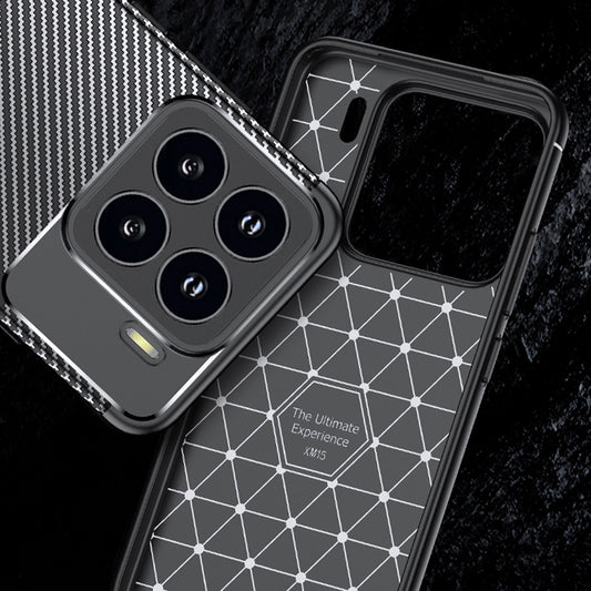 Hülle für Xiaomi 15 Pro, Techsuit, CarbonFiber, Schwarz