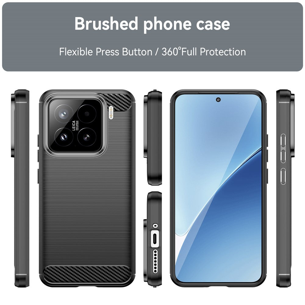 Hülle für Xiaomi 15T Pro, Techsuit, Carbon, Schwarz