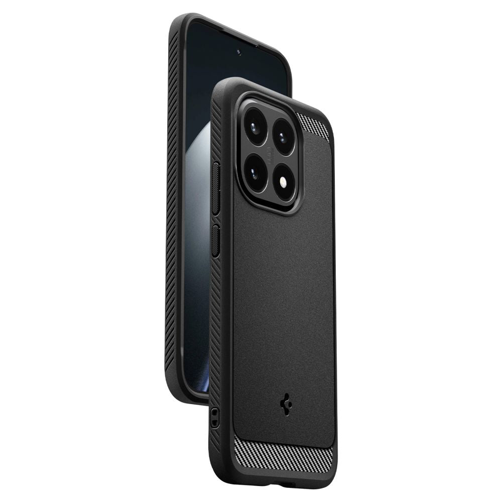 Hülle für Xiaomi 15T, Spigen, Rugged Armor, Mattschwarz ACS10459