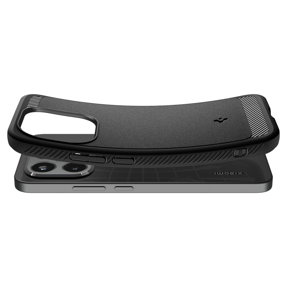 Hülle für Xiaomi 15T, Spigen, Rugged Armor, Mattschwarz ACS10459