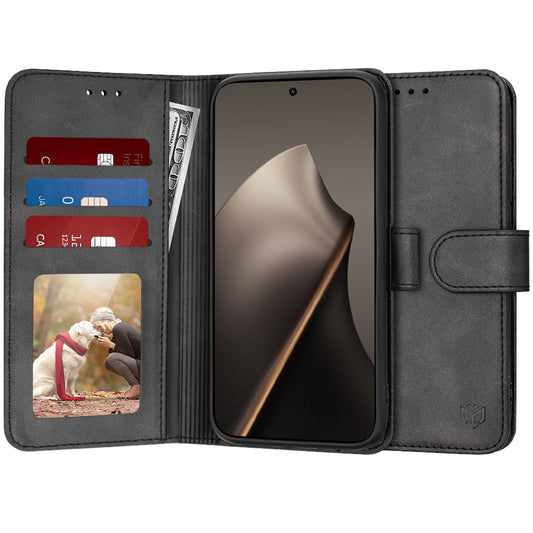 Hülle für Xiaomi 15T, Techsuit, Diary Book, Schwarz