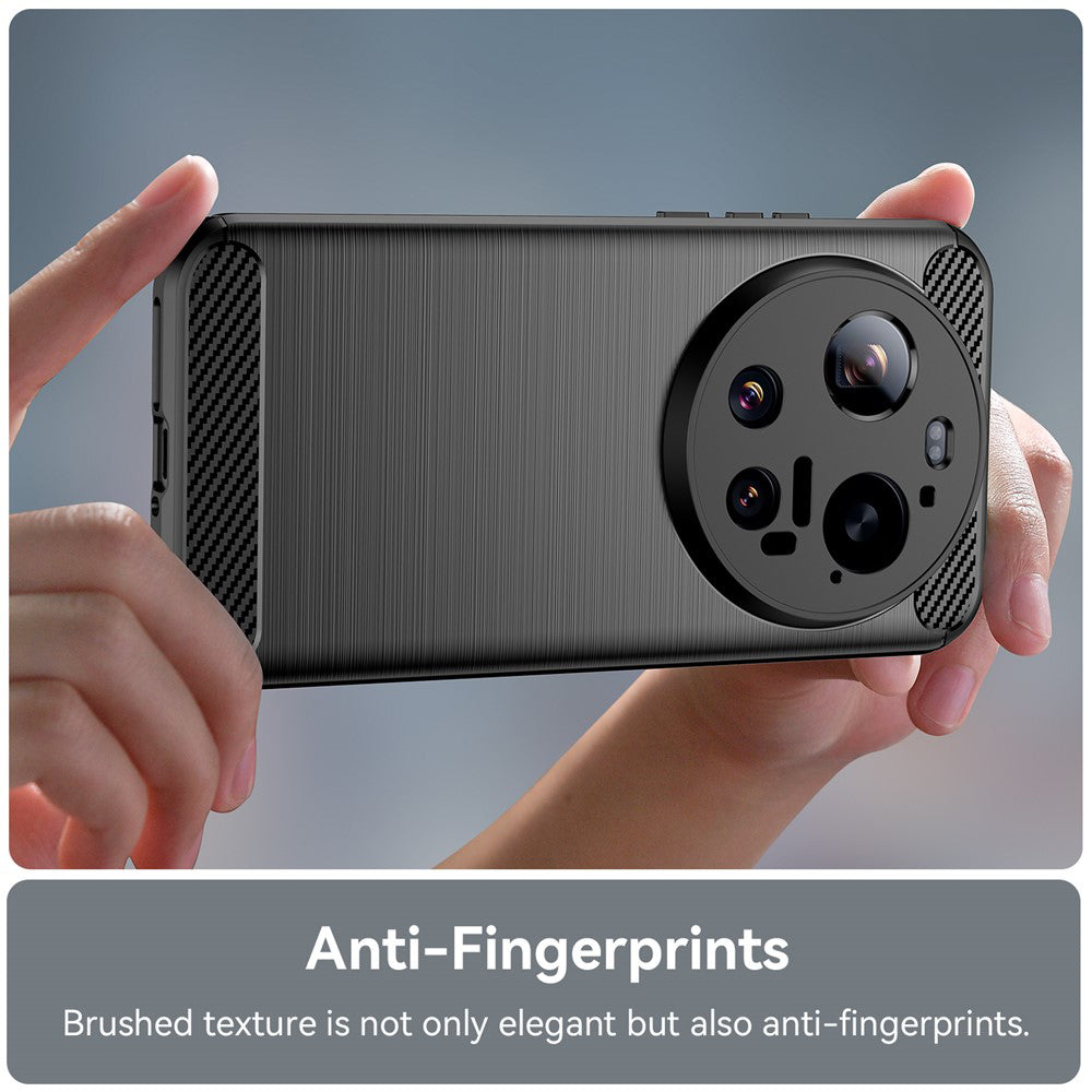 Hülle für Xiaomi 17 Ultra, Techsuit, Carbon, Schwarz