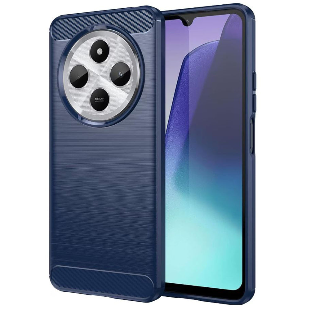 Hülle für Xiaomi Poco C75 / Redmi 14C, Techsuit, Carbon, Blau