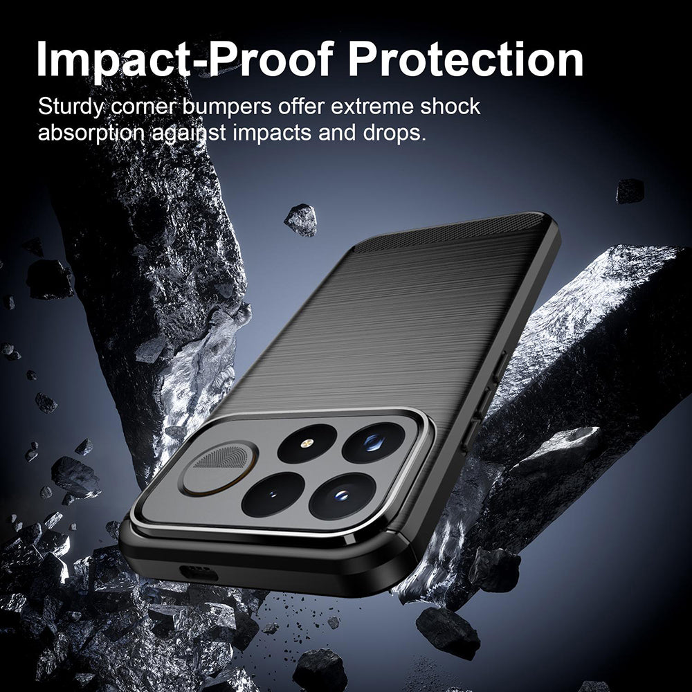 Hülle für Xiaomi Poco F9 Pro, Techsuit, Carbon, Schwarz