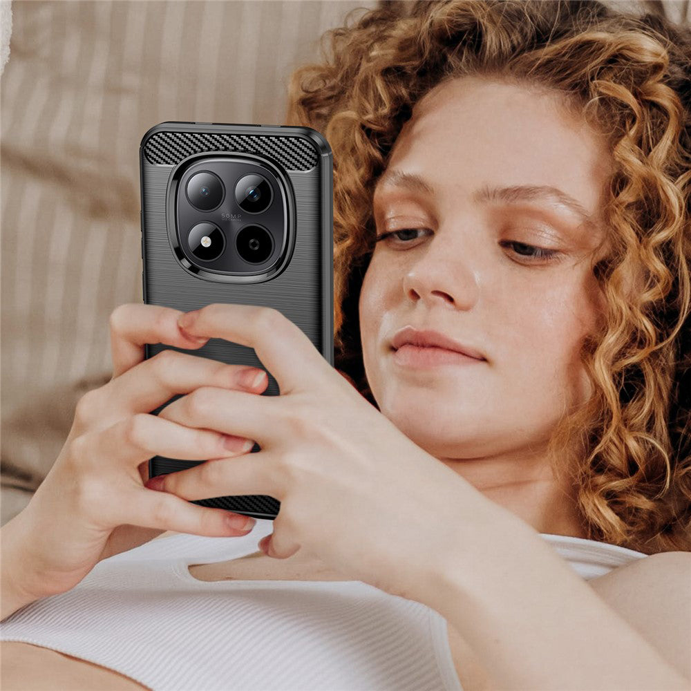 Hülle für Xiaomi Poco M8 / Redmi Note 15 5G / Note 15 4G, Techsuit, Carbon, Schwarz