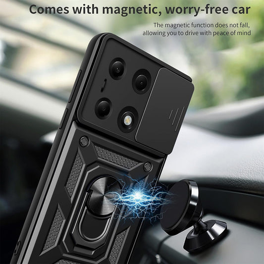 Hülle für Xiaomi Poco X7 / Note 14 Pro 5G, Techsuit, CamShield, Schwarz