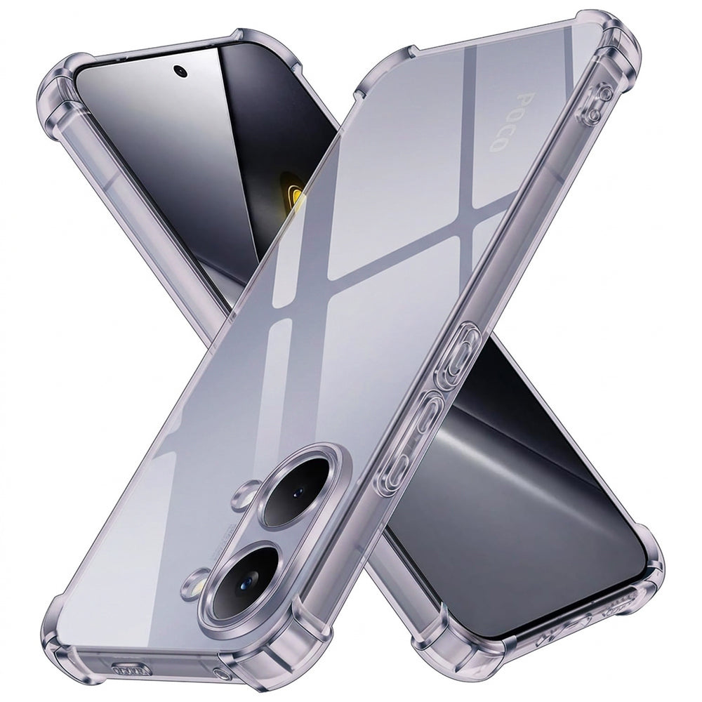 Hülle für Xiaomi Poco X8 Pro Max, Techsuit, stoßfest klar, rauchfarben
