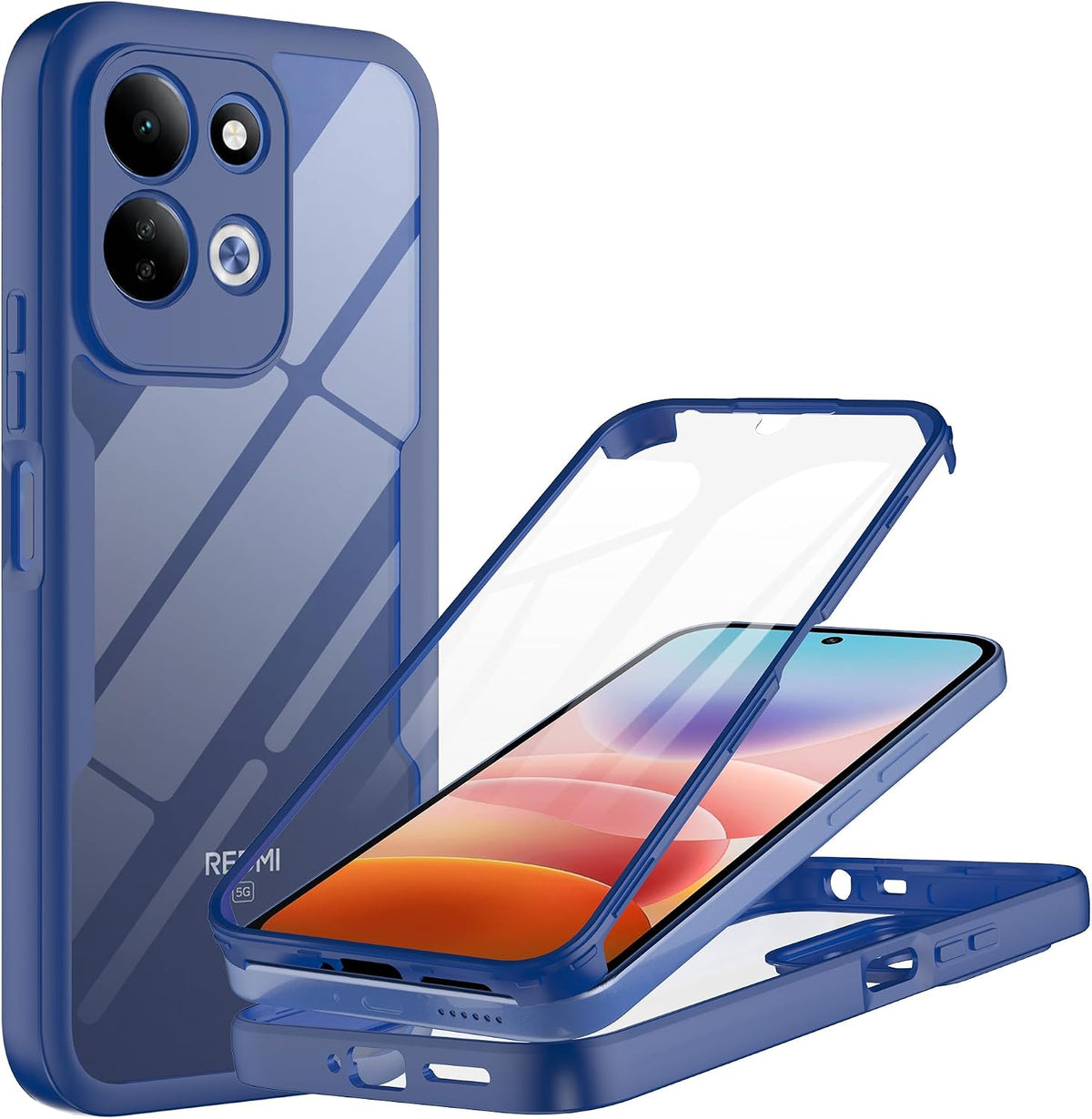 Hülle für Xiaomi Redmi 17 5G / 17 4G, Techsuit, ColorVerse 360, Blau