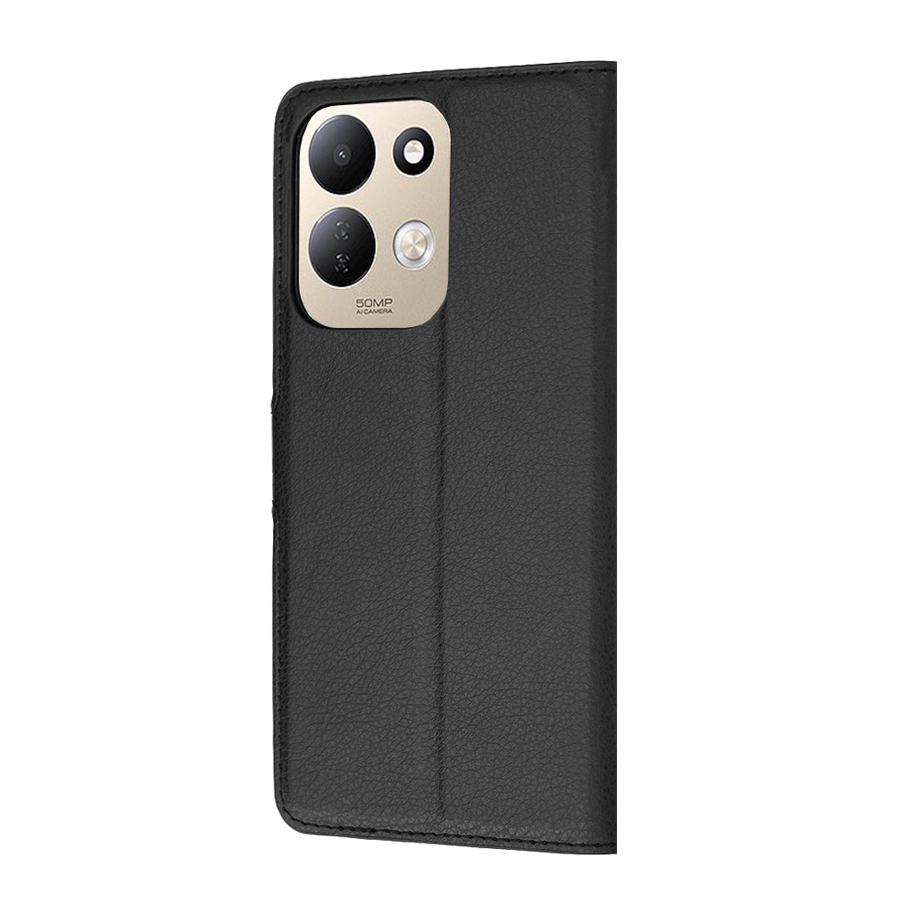 Hülle für Xiaomi Redmi 17 5G / 17 4G, Techsuit, Leder-Folio, Schwarz