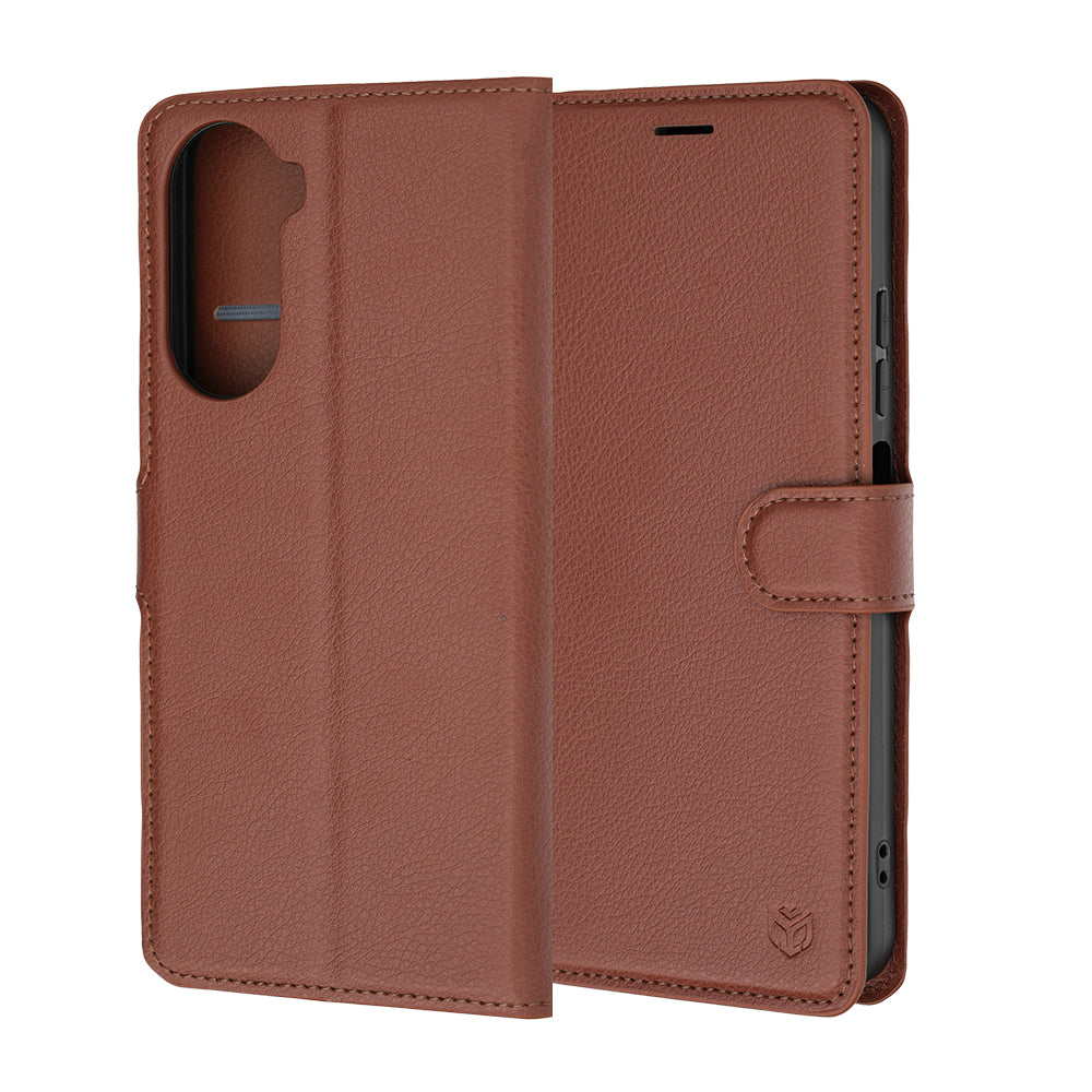 Hülle für Xiaomi Redmi A7 Pro 4G, Techsuit, Leder-Folio, Braun