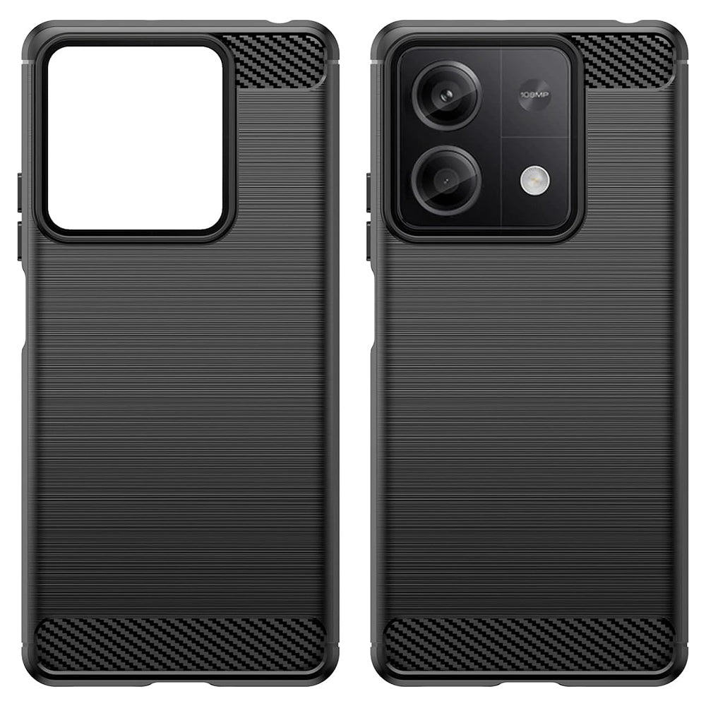 Hülle für Xiaomi Redmi Note 13 4G, Techsuit, Carbon, Schwarz