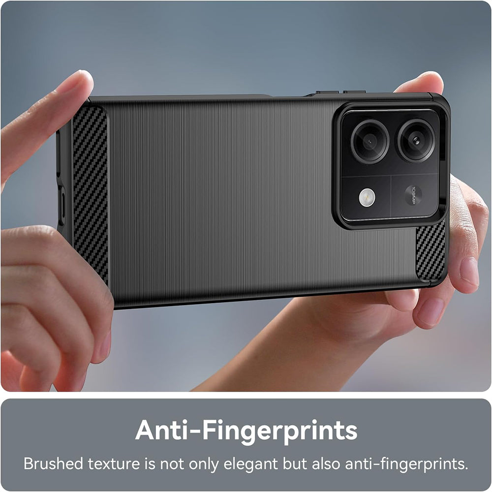 Hülle für Xiaomi Redmi Note 13 4G, Techsuit, Carbon, Schwarz