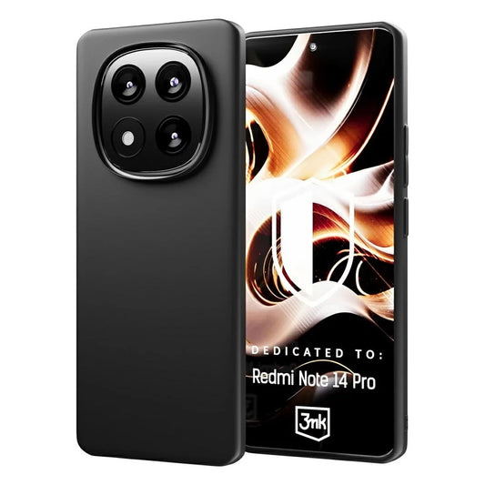 Hülle für Xiaomi Redmi Note 14 Pro 4G, 3MK, Matt Schwarz