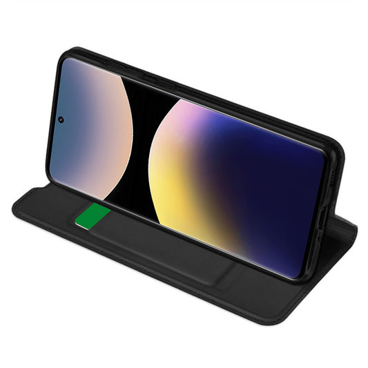 Hülle für Xiaomi Redmi Note 14 Pro 4G, Techsuit, Magskin Book, Schwarz