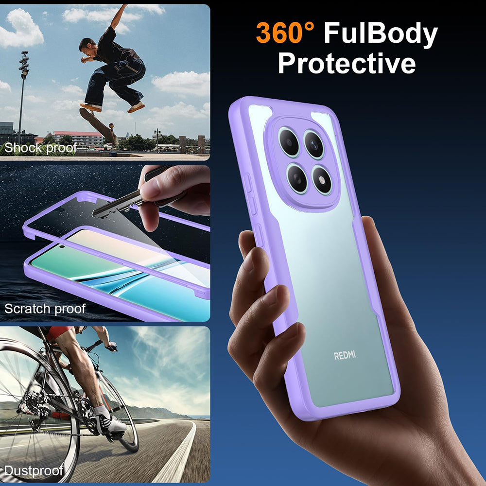 Hülle für Xiaomi Redmi Note 15 4G, Techsuit, ColorVerse 360, Lila