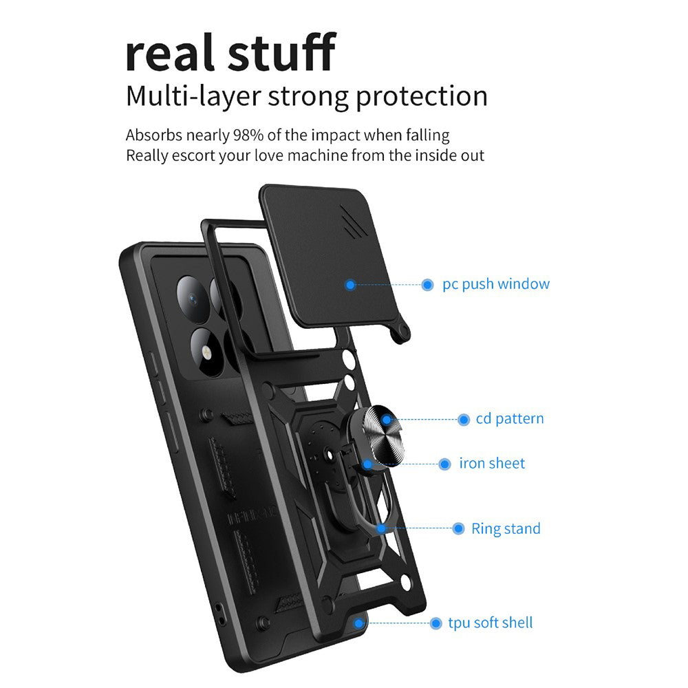 Hülle für Xiaomi Redmi Note 15 Pro 5G, Techsuit, CamShield, Roségold