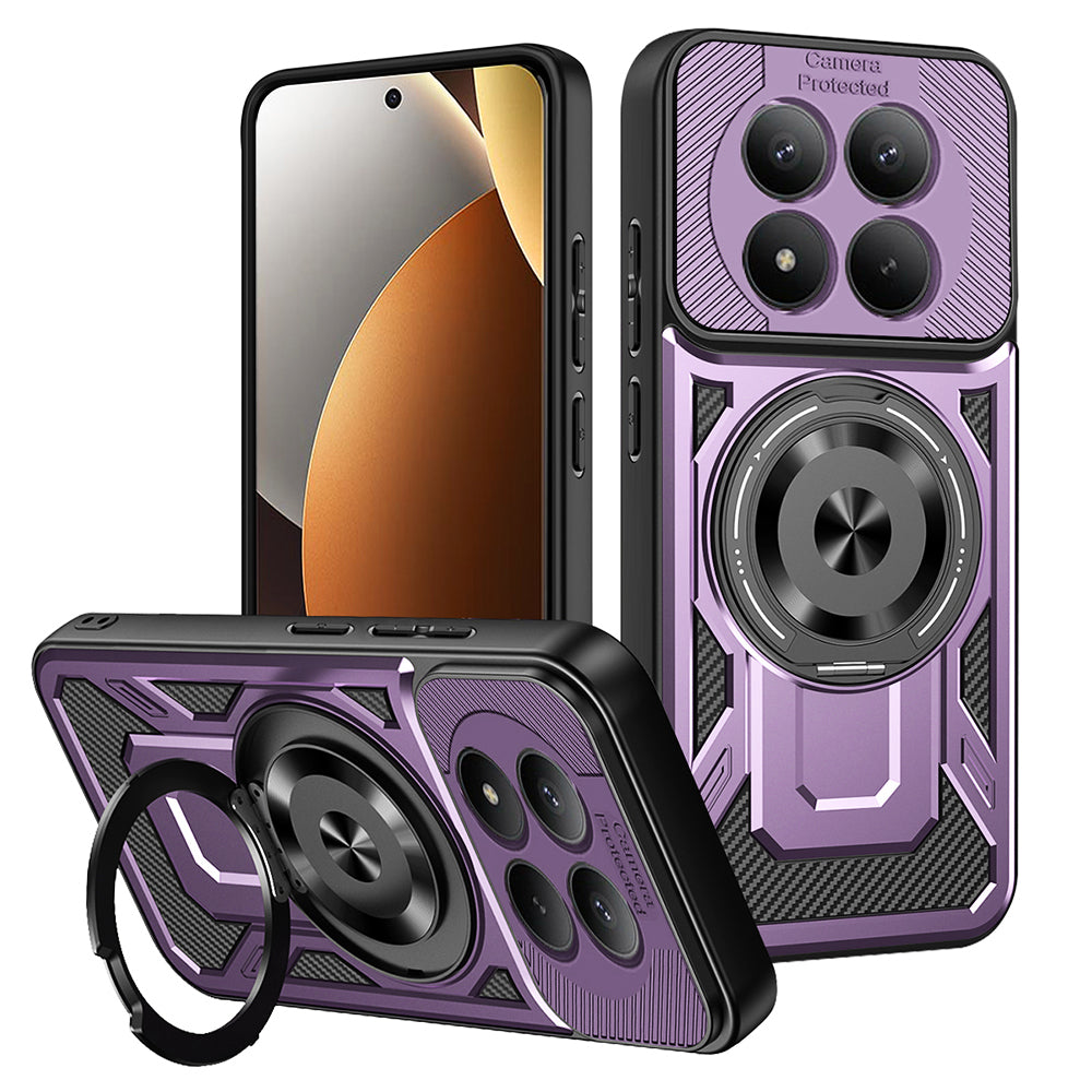 Hülle für Xiaomi Redmi Note 15 Pro 5G, Techsuit, RuggedCam, Lila