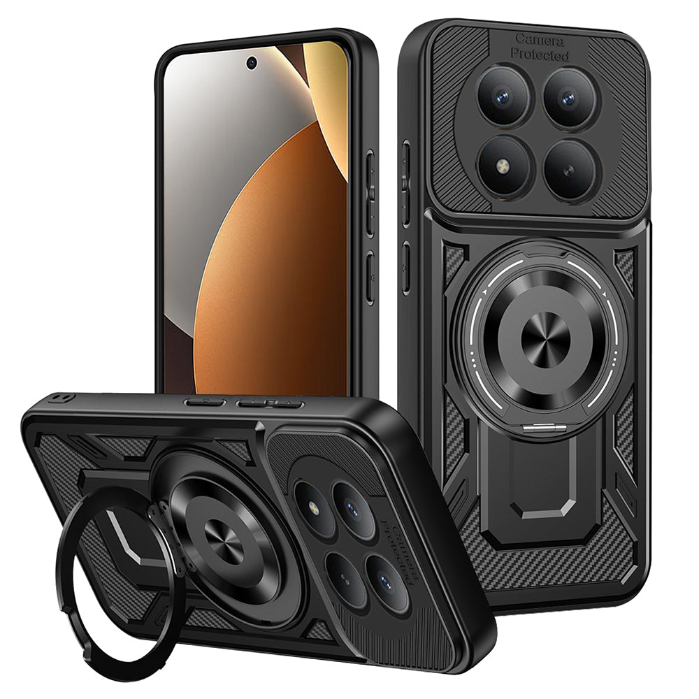 Hülle für Xiaomi Redmi Note 15 Pro 5G, Techsuit, RuggedCam, Schwarz