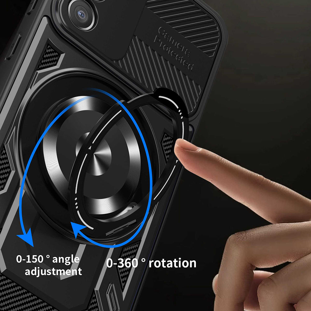 Hülle für Xiaomi Redmi Note 15 Pro 5G, Techsuit, RuggedCam, Schwarz