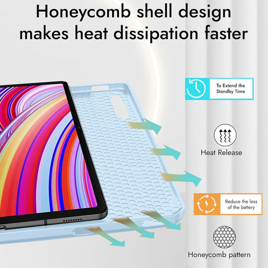 Hülle für Xiaomi Redmi Pad Pro / Pad / Pad Pro 5G, Techsuit, Flex Trifold, Blau