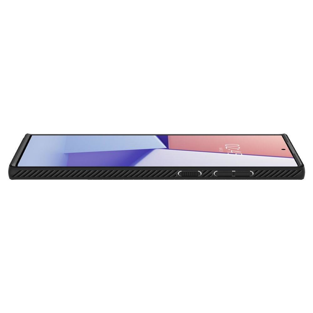 Spigen Liquid Air Matte Hülle für Samsung Galaxy S22 Ultra 5G | Schwarz | MIL-STD