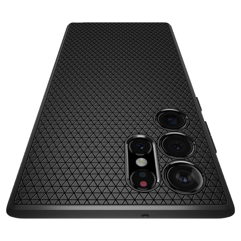 Spigen Liquid Air Matte Hülle für Samsung Galaxy S22 Ultra 5G | Schwarz | MIL-STD