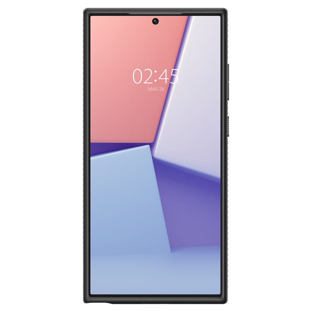 Hülle für Samsung Galaxy S23 Ultra S918, Spigen, Liquid Air, Mattschwarz ACS05614