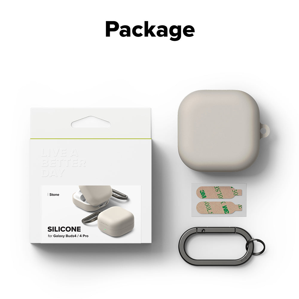Ringke Hülle für Samsung Galaxy Buds4 / Buds4 Pro, Creme