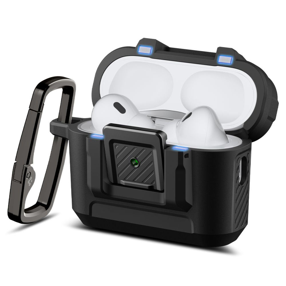 Spigen Lock Fit Hülle für Apple AirPods Pro 3, Mattschwarz ACS09825