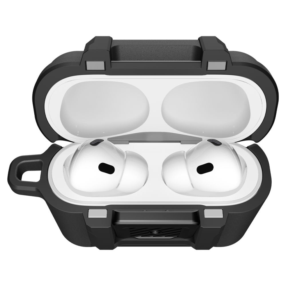 Spigen Lock Fit Hülle für Apple AirPods Pro 3, Mattschwarz ACS09825