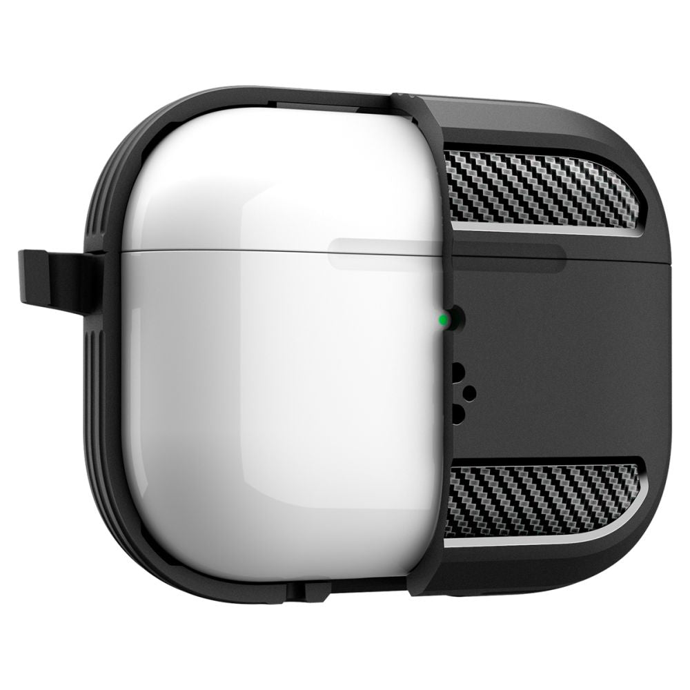 Spigen Rugged Armor Hülle für Apple AirPods Pro 3, Mattschwarz ACS09822