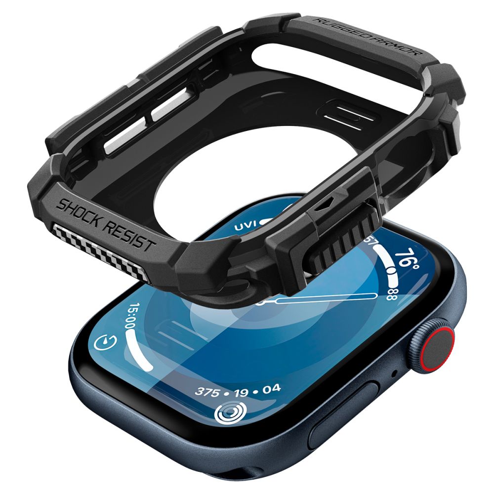 Spigen Rugged Armor Hülle für Apple Watch Series 10 / 11 42mm, Schwarz ACS08585