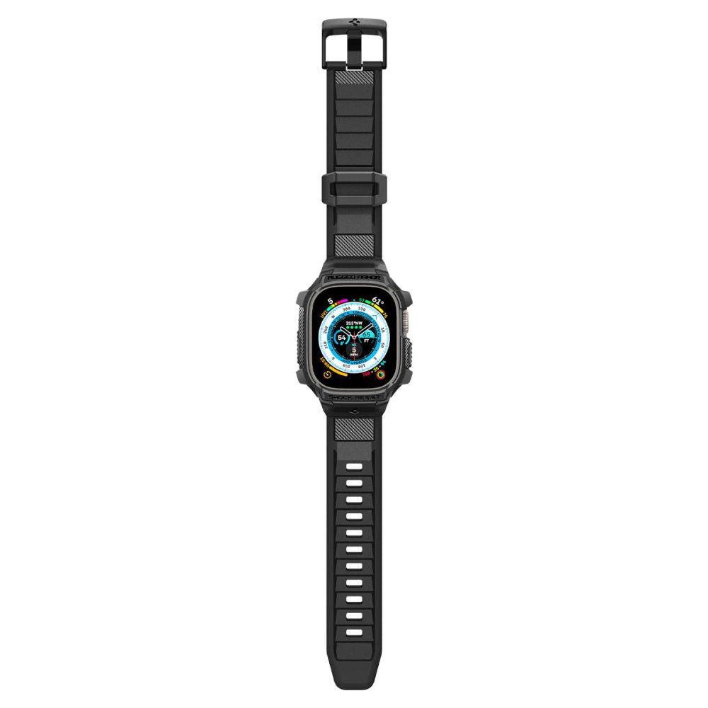 Spigen Rugged Armor Pro Hülle für Apple Watch Ultra Series, Schwarz